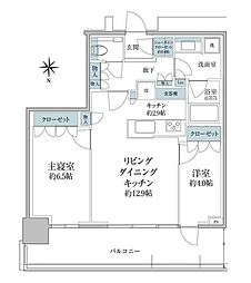 パークシティ中野ザタワーエアーズ 2LDKの間取図画像