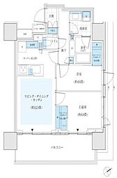 パークタワー大森 2LDKの間取図画像