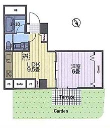 東高元代々木ペアシティ 1LDKの間取図画像