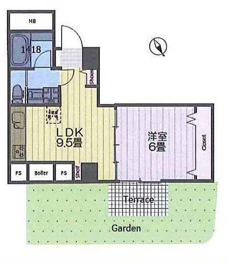 2026年3月完成のリノベーション1LDK。わんちゃんも遊べる14.61m2の専用庭付きです。