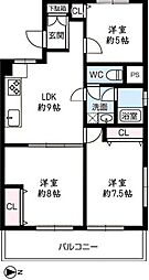 新宿第3アルプスマンション 3LDKの間取図画像