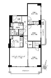 上用賀スカイマンション 3LDKの間取図画像