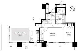 ブランズタワー豊洲 3LDKの間取図画像