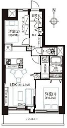 メイツ大森西 2LDKの間取図画像