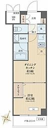 モアエミネンス西新宿 1DKの間取図画像