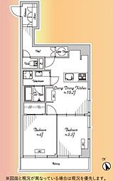 ライオンズマンション南砂 2LDKの間取図画像