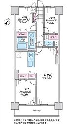 初台パークサイドハイツ 3LDKの間取図画像