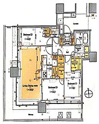 HARUMI FLAG SEA VILLAGEA棟 3LDKの間取図画像