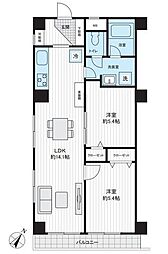秀和祐天寺レジデンス 2LDKの間取図画像