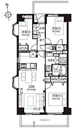 八幡山ビューグリーン 3LDKの間取図画像