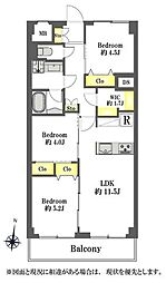 パシフィック第二門前仲町 3LDKの間取図画像