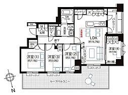 プラウド上鷺宮 4LDKの間取図画像