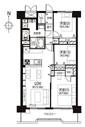 シティコープ大森東1号棟 3LDKの間取図画像