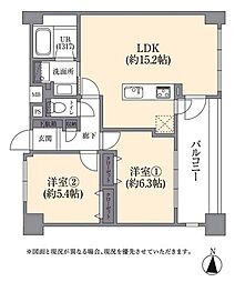 ドラゴンマンション木場公園壱番館 2LDKの間取図画像