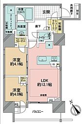 PROUD五反田 2LDKの間取図画像