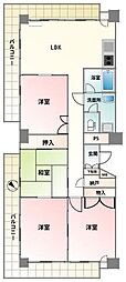 三田シャスターマンション 4LDKの間取図画像