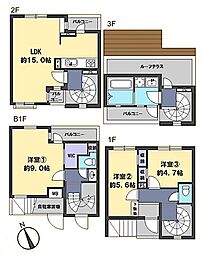 グラシオ早稲田夏目坂 3LDKの間取図画像