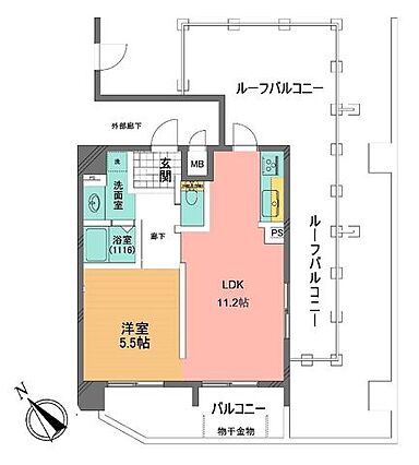 最上階14階部...
