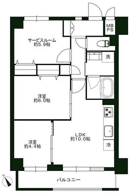 2SLDK 間取り