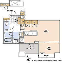 新橋プラザビル 1LDKの間取図画像