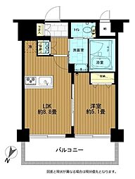 チサンマンション原宿 1LDKの間取図画像