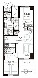 ライオンズマンション大森 2LDKの間取図画像
