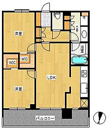 アーバンドックパークシティ豊洲タワーA 2LDKの間取図画像