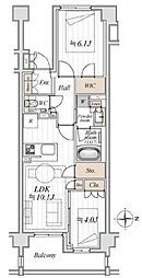マジェスティハウス新宿御苑パークナード 2LDKの間取図画像