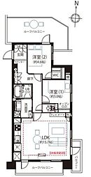 エス・バイ・エルマンション信濃町 2LDKの間取図画像