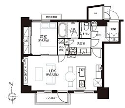 日神パレステージ西麻布 1LDKの間取図画像