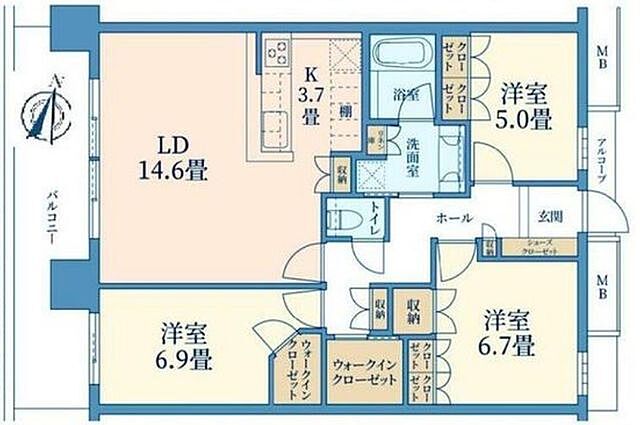 間取り キャピタルマークタワー 8階/806