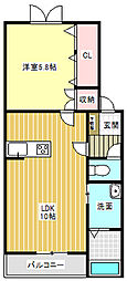 アルファ1 1LDKの間取図画像