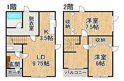 アポロ 2LDKの間取図画像