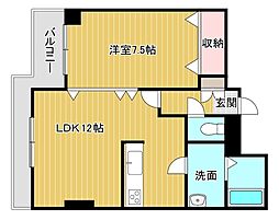 エクセル 1LDKの間取図画像