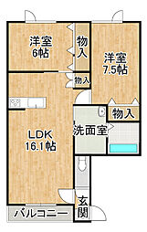 間取図画像 2LDK