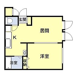ストリーム 1LDKの間取図画像
