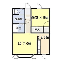 グランド飛鳥 1LDKの間取図画像