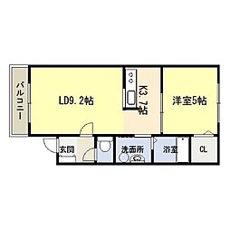 ラパーチェ813 1LDKの間取図画像