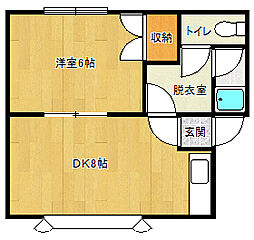 ハイムドマーニ1 1DKの間取図画像