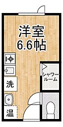 瑛 ワンルームの間取図画像