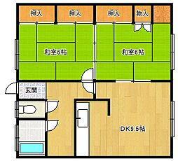 春栄マンション 2DKの間取図画像