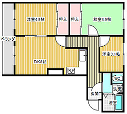 ルモンド 3DKの間取図画像