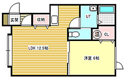 MeeK.1 1LDKの間取図画像