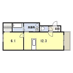 デスパシオ2 1LDKの間取図画像