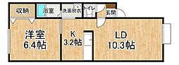 CLARTE' 1LDKの間取図画像