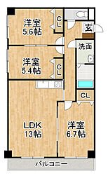 サルイ・オビヒロ 3LDKの間取図画像