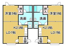 PEACE1 1LDKの間取図画像