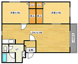 プリマベーラ 2LDKの間取図画像