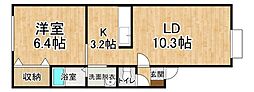 CLARTE' 1LDKの間取図画像
