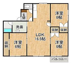 エスペラント.2 3LDKの間取図画像